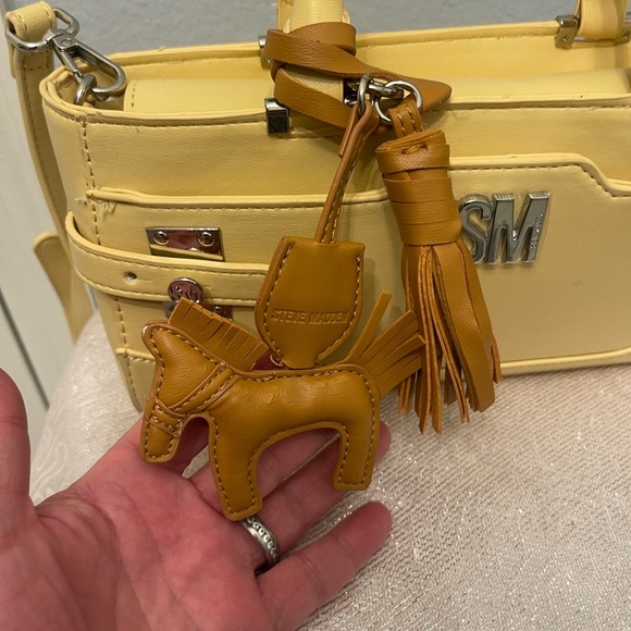 Steve Madden Yellow Satchel with Horse Charm - Picture 2 of 8